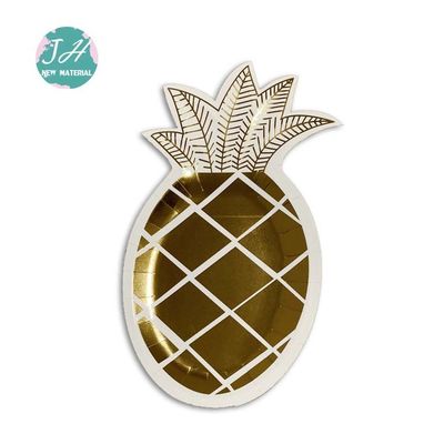 6inch Biodegradable Pineapple Paper Plates For Children'S Birthday