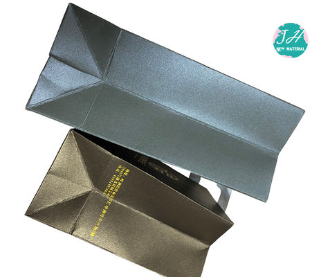 PP Rope CMYK Printing Paper Carrier Bags , Black Paper Carrier Bags For Apparel