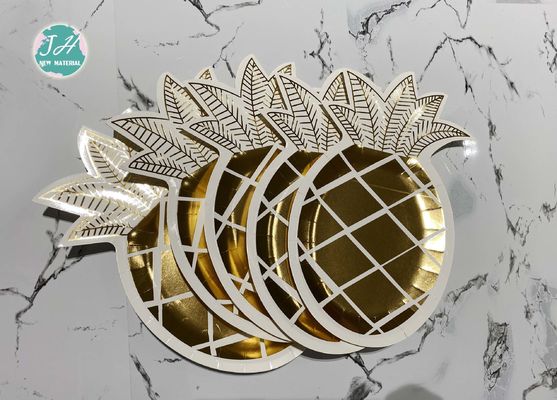 6inch Biodegradable Pineapple Paper Plates For Children'S Birthday