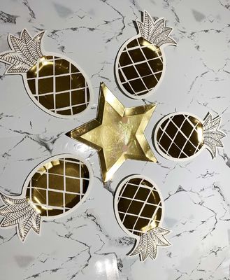 6inch Biodegradable Pineapple Paper Plates For Children'S Birthday
