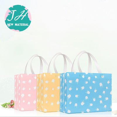 Medium Size Non Woven Fabric CMYK Color Foldable Nylon Tote Bags