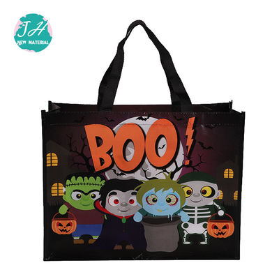 Recyclable Rectangle 80GSM Non Woven Printed Carry Bags , Reusable Grocery Shopping Bag