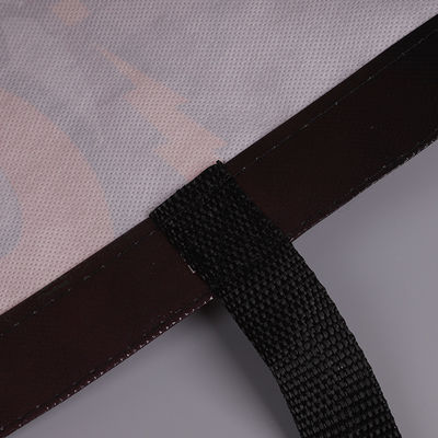 Recyclable Rectangle 80GSM Non Woven Printed Carry Bags , Reusable Grocery Shopping Bag