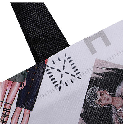 Túi vải không dệt Eco PP In đen trắng có thể tái chế